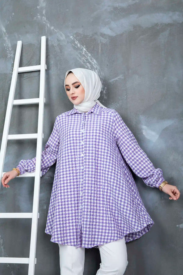 Women 88gingham Hijab Tunic Ramadan Dubai Musulman Islamic Longo Vestidos Made Turkey Hot Sale Summer Morocco New Robe Femme