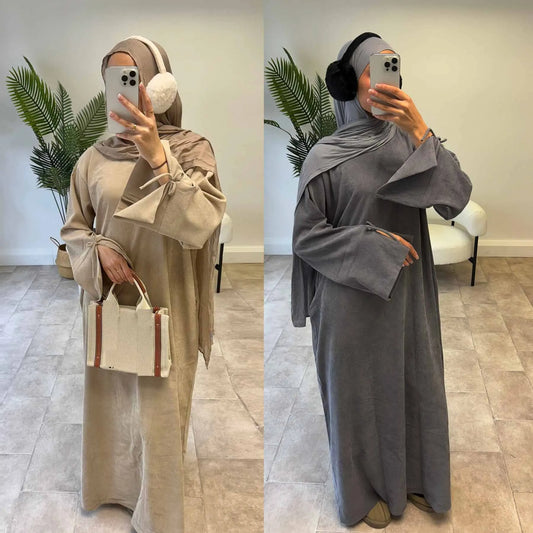 2025 Modest Winter Corduroy Abaya