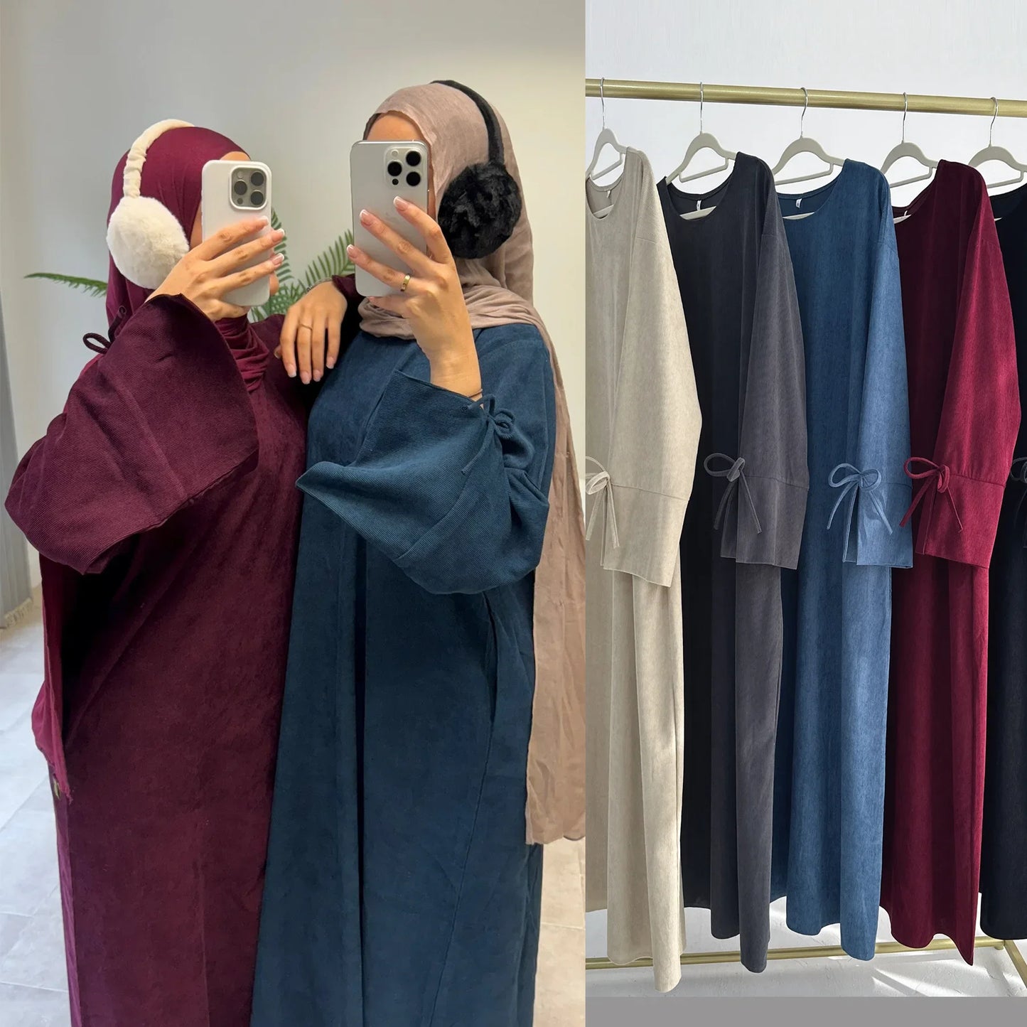 2025 Modest Winter Corduroy Abaya