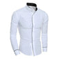 2023 Men's Luxury Slim Fit White Dress Shirt – Casual & Formal Wear