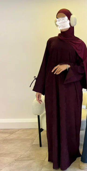 2025 Modest Winter Corduroy Abaya