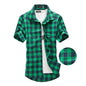 Men's Red & Black Plaid Checkered Shirt